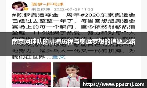 南京网球队的拼搏历程与奥运梦想的追逐之路
